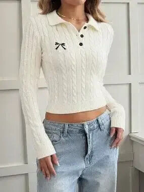 Cable Knit Long Sleeve Sweater